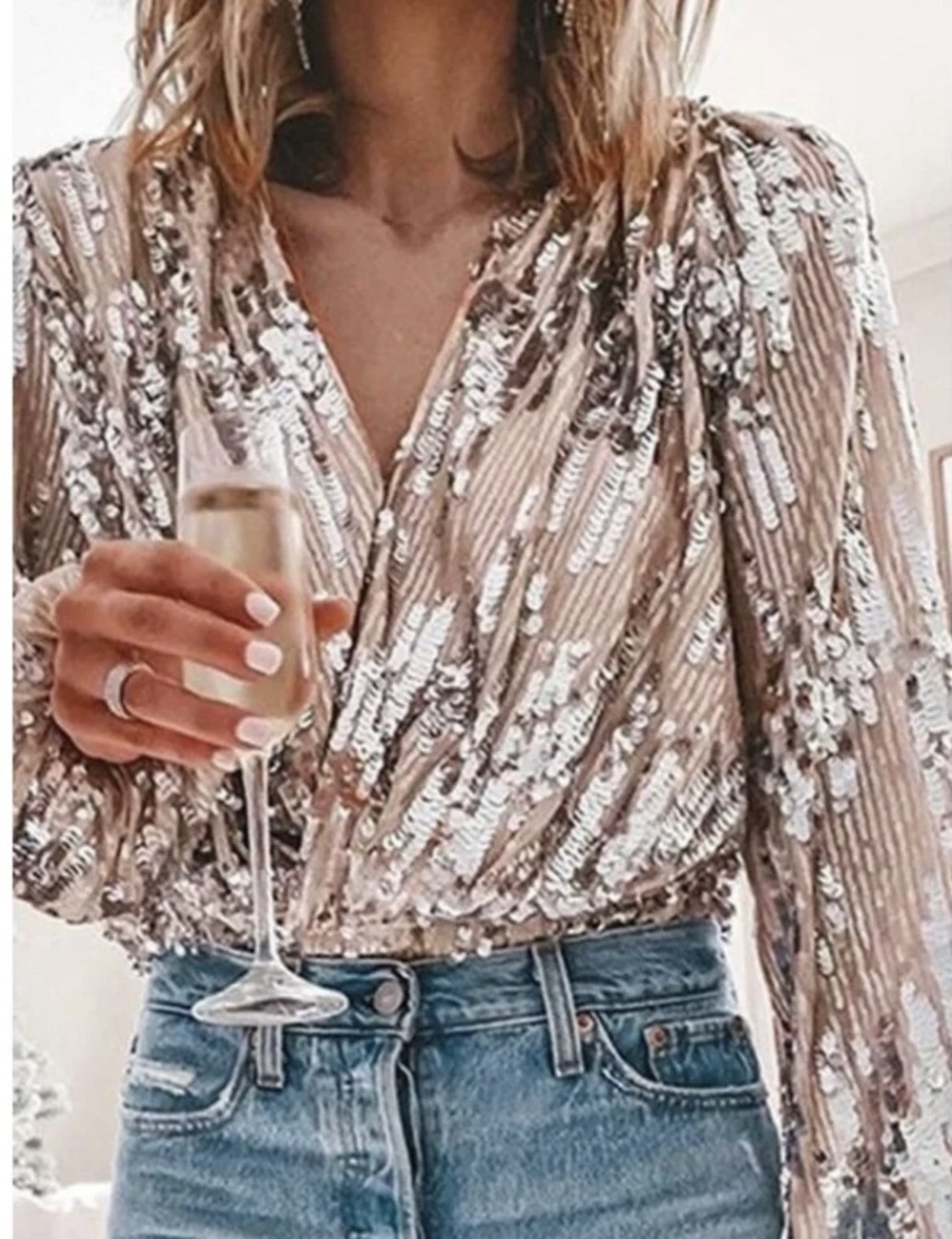 ASTR The Label Sequin Top